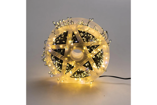 Гірлянда Роса на котушці феєрверк - мішура від USB, 50м, 1500LED + пульт теплий G5825 фото