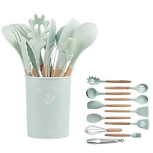 Набір кухонного приладдя силіконовий Kitchen Set RB-2239 бірюзовий (12 предметів) RB2239\6 фото