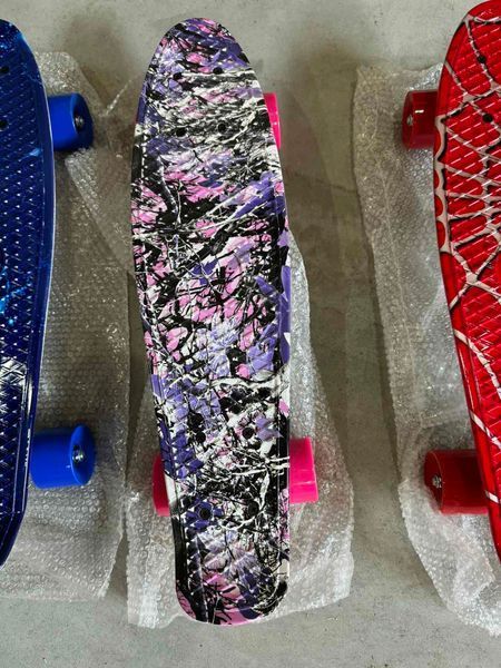 Пенні борд скейтборд Penny Board Fish Skateboards 22" ABEC-7 з колесами, що світяться MA-262 фото