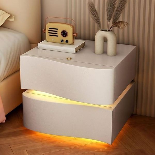 Приліжкова тумба з екошкіри з LED підсвічуванням MBXFO1 M17583 фото