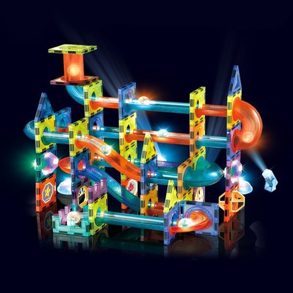 Магнітний конструктор Woopie Light Magnetic Blocks G025/110 деталей M17328 фото