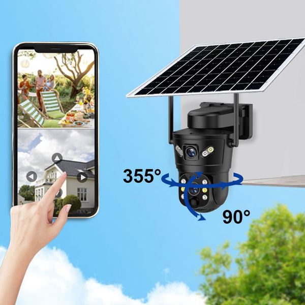 IP камера відеоспостереження RIAS D05 (v380Pro APP) 4G 2 3MP+3MP 2054279 фото