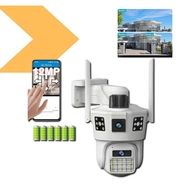 Wi Fi камера відеоспостереження 3 лінзи SD 39 APP V380pro G0386 фото