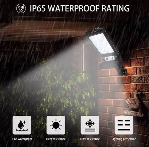 Вуличний ліхтар на стовп Solar sensor light BK-120-8COB-B з датчиком руху та сонячною панеллю S8COB фото