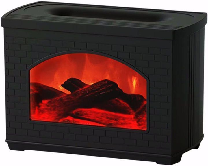 Зволожувач повітря Камін з ефектом полум'я Fireplace Humidifier 270 мл / Нічник аромадифузор з імітацією вогню та світлодіодним підсвічуванням USB Jam1596 фото