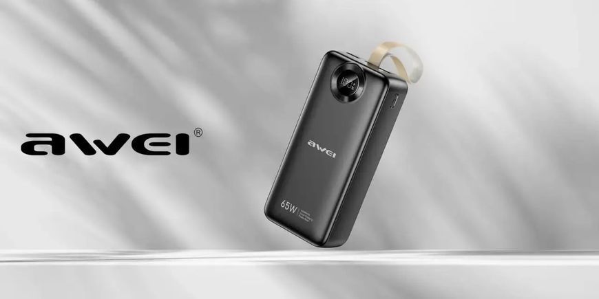 Портативний POWER BANK AWEI PA 34 30000mAh / Повербанк 30000 мАг швидка зарядка sp1401 фото