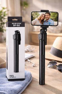 Штатив-трипод для телефону Selfie stick DF-02 1.7 м з Bluetooth пультом DF02 фото