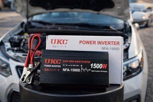 Автомобильный инвертор 1500 Вт, 12&ndash;220 В, 2&times;USB, чистый синус / Инвертор для котла и техники sp4138 фото