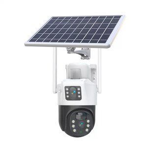 Вулична камера відеоспостереження з двома лінзами 4G, V36-4G SOLAR / Вайфай камера від сонячної панелі sp9036 фото