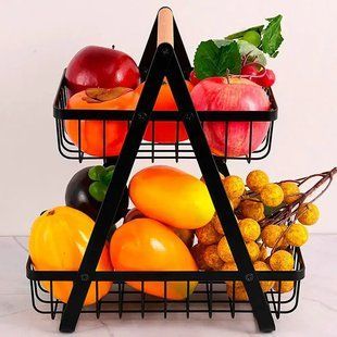 Кошик для фруктів два яруси, 32х30х18см КоVegetable JAM17 фото