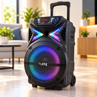 Портативная колонка ZPX Audio ZX-7780 BT с микрофоном USB/Bluetooth/FM/LED/TWS 350W + пульт ДУ ZPX-7780 фото