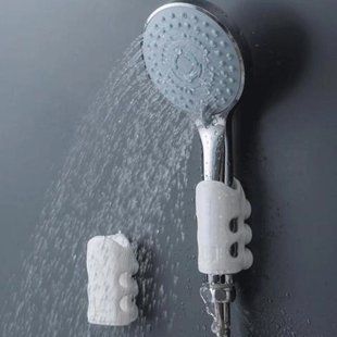 Тримач для душу на присосках SHOWER SUCKER Силіконовий переносний кронштейн - настінний для душової насадки на різні поверхні, Білий 22540120 фото