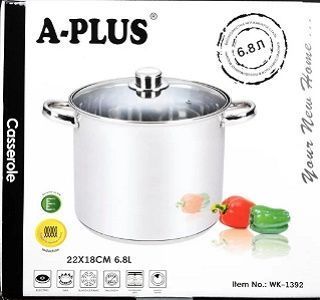 Каструля з кришкою A-PLUS 1392 (6.8 л) А1392 фото