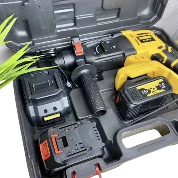 Акумуляторний безщітковий перфоратор із двома акумуляторами 18V 5Ah в кейсі ударний PD2A-18-M2 VEN0017 фото