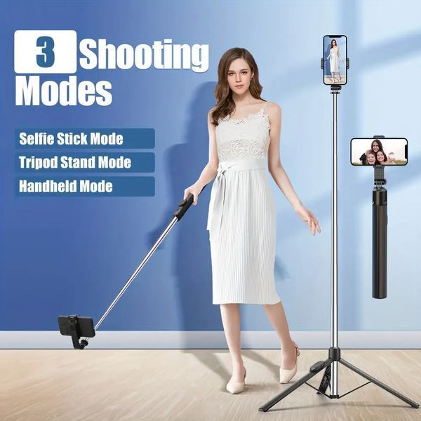 Штатив-трипод для телефону Selfie stick DF-02 1.7 м з Bluetooth пультом DF02 фото