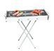 Переносний мангал барбекю гриль BARBECUE TRAY 770SS MD-008 70х30х70 см з решіткою, металевий портативний мангал 2052503 фото 1