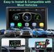 Бездротовий автомобільний екран CarPlay / Портативний автомобільний відеоплеєр, сумісний з Apple CarPlay та Android Auto, 7-дюймовий сенсорний IPS-екран для автомобільної стереосистеми з GPS-навігаціє G6697 фото 5