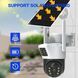 Вулична камера відеоспостереження з двома лінзами 4G, V36-4G SOLAR / Вайфай камера від сонячної панелі sp9036 фото 3