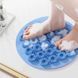 Кругла силіконова щітка - мочалка на присосках на стіну у ванну/душ Massage foot rad масажний протиковзкий килимок для ніг 2051430 фото 5