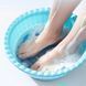 Кругла силіконова щітка - мочалка на присосках на стіну у ванну/душ Massage foot rad масажний протиковзкий килимок для ніг 2051430 фото 4