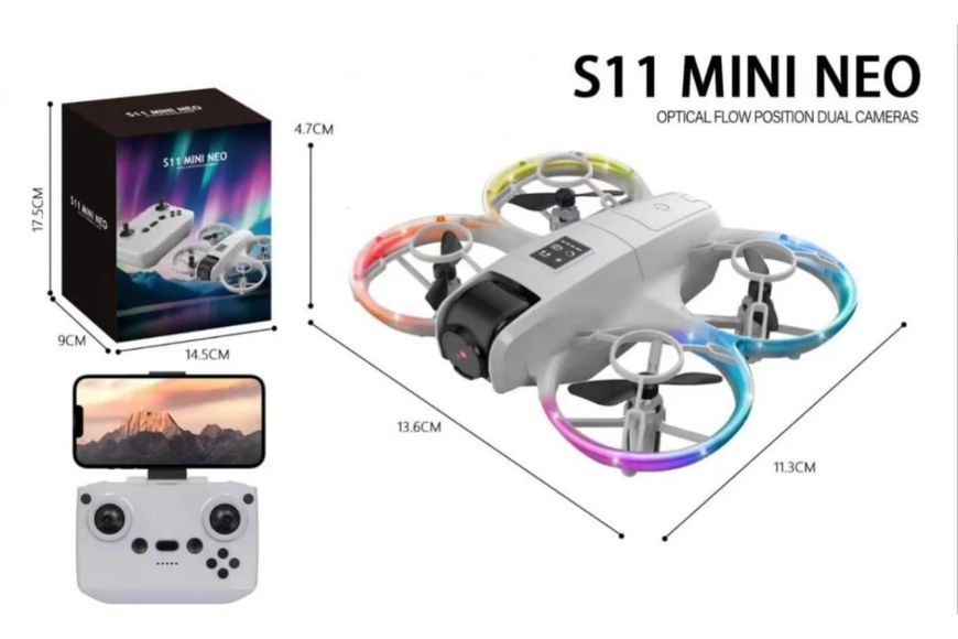 Літаючий квадрокоптер на пульті керування S11 Mini Neo Drone G6359 фото