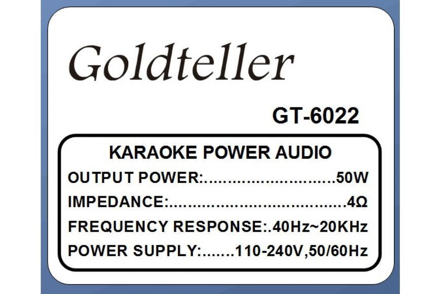 Акустична система Goldteller GT-6022 1115001120 фото