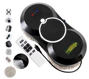 Робот для миття вікон NEW Glass Cleaning Robot з пультом дистанційного керування чорний MA-298 фото