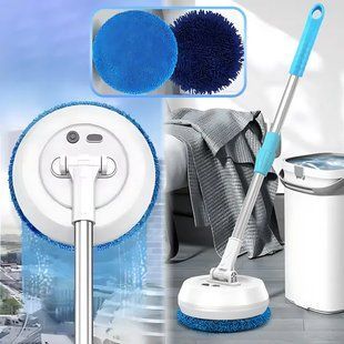 Бездротова акумуляторна швабра з двома насадками Wireless Cleaner AA102 /Акумуляторна швабра для дому G8997 фото