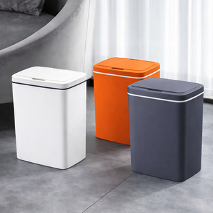 Відро для сміття зі смарт-датчиком Smart trash can 10 л Помаранчевий J1302 фото