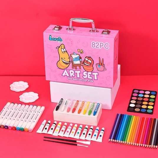 Блакитний Набір юного художника для малювання та творчості Art Set на 82 предмети D-tASP821 фото