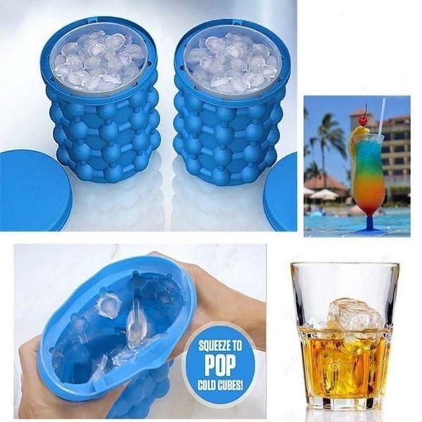 Форма відро для льоду Ice Cube Maker Genie для охолодження напоїв у пляшках 10499 фото