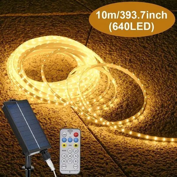 LED гірлянда із сонячною батареєю 10 м (тепле біле світло) MA-762 фото
