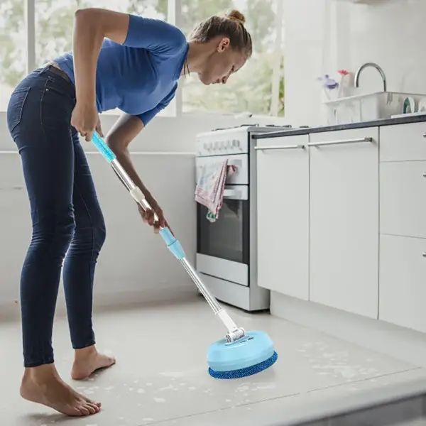 Бездротова акумуляторна швабра з двома насадками Wireless Cleaner AA102 /Акумуляторна швабра для дому G8997 фото