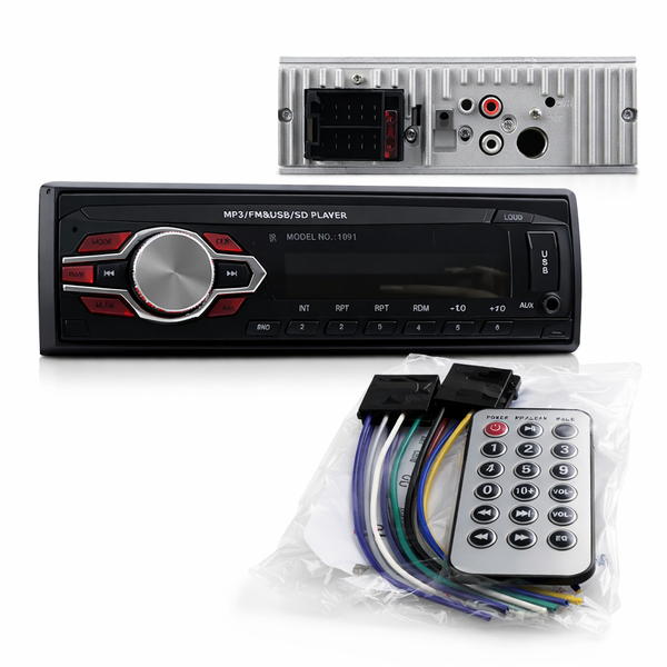 Автомагнітола 1091 ISO USB/microSD/FM/AUX з Пультом S1091 фото