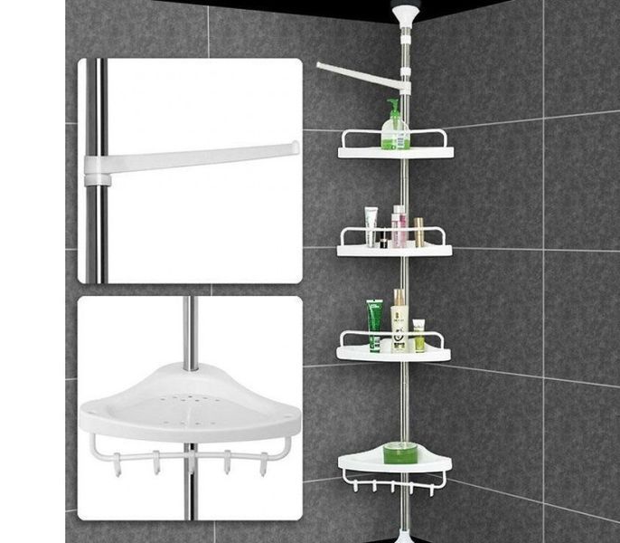 Кутова полиця для ванної кімнати Multi Corner Shelf, металева 5407787 фото