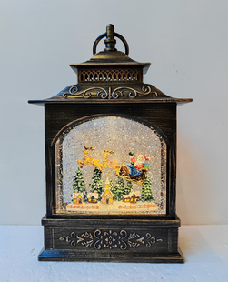 XMAS Новорічний нічник вінтажний ліхтар WDL-24007A 25,3 см, Санта-Клаус sp10089 фото