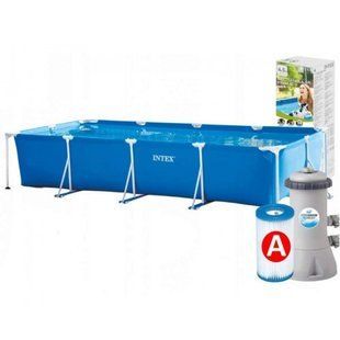 Каркасний сімейний прямокутний басейн Intex "Mini Frame Pool" 28274 7127л toy28274 фото
