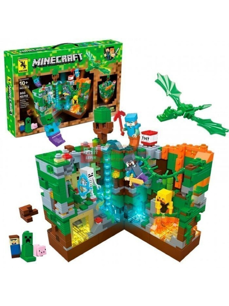 Конструктор Лего Minecraft Битва в джунглях, 866 деталей, 679, для дітей WORLD 866 фото