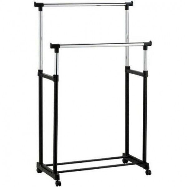 Телескопічна стійка для одягу - Double Pole Clothes Horse pr05121718 фото