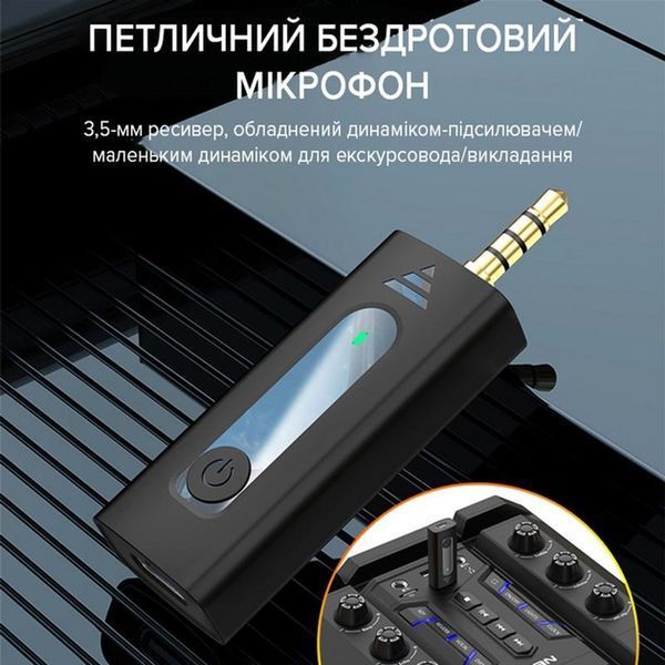 Подвійний бездротовий петличний мікрофон K35 (AUX 3.5mm) 205K35 фото