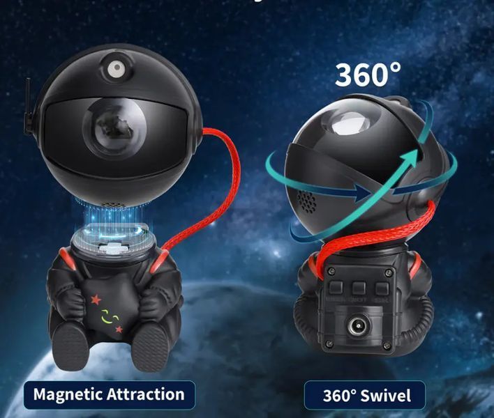 Проектор зоряного неба, лазерний нічник на пульту BLACK Astro Star Mini - Космонавт (Світильник LED нічник) J1414 фото