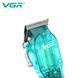 Професійна машинка для стрижки VGR Professional Clipper Transparent Green V-660 VEN660 фото 4