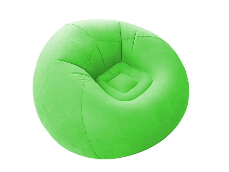 Надувне крісло-пуф Inflatable Sofa / Надувне крісло-мішок 110&times;110&times;85 см Зелений G6820/2 фото
