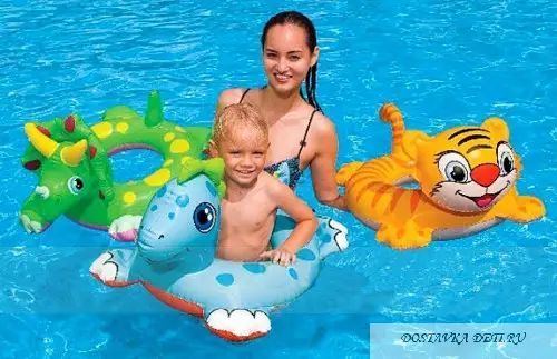 Дитяче надувне коло Лев Надувне коло для дітей Intex 540PL1 фото