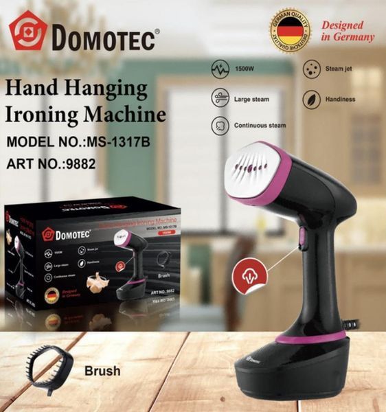 Вертикальний відпарювач Domotec MS1317B ручний 1500 Вт об'ємом 400 мл 2019882 фото