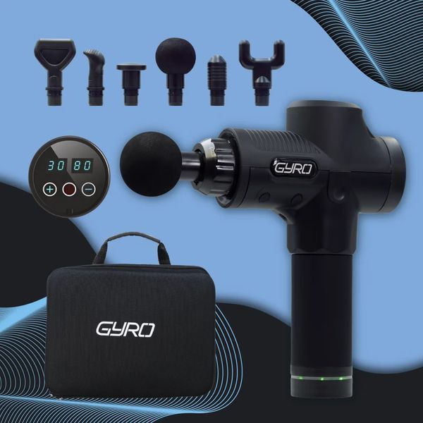 Перкусійний масажер для тіла та м'язів, ручний пістолет GYRO Muscle M7 Gun Massager Jam484645 фото