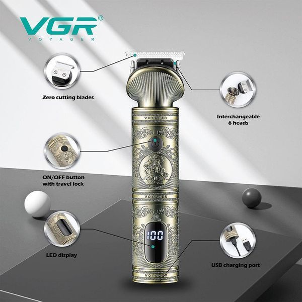 Тример для стрижки з LED-дисплеєм VGR V-962 225441402 фото