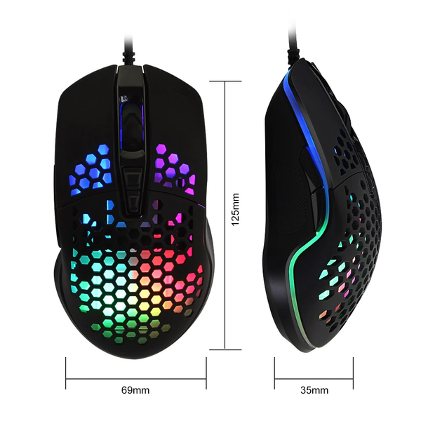 Мишка комп'ютерна провідна ігрова UKC RX M802 з RGB LED підсвічуванням Sp7768 фото
