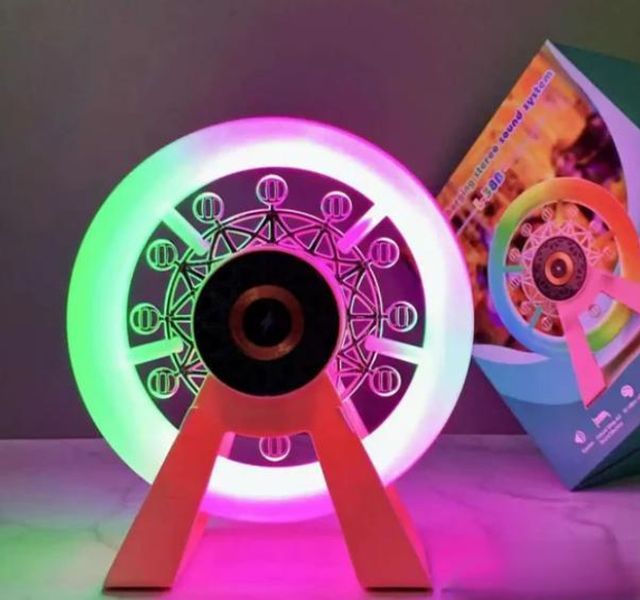 Багатофункціональний акумуляторний нічник-колонка "Карусель" з RGB-підсвічуванням L-38В Jam7844401 фото
