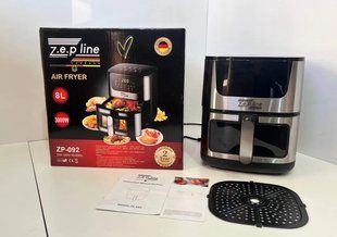 Мультипекар Безмасляна електрична аерофритюрниця на 8 л Zepline ZP-092 3000W zp5456377 фото